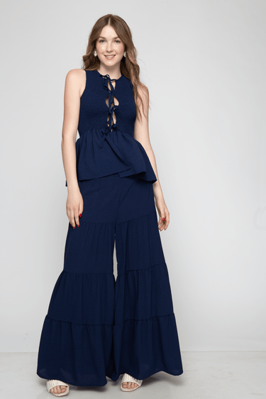 BLUSA SIN MANGA CON SMOCK - Ferriano Store