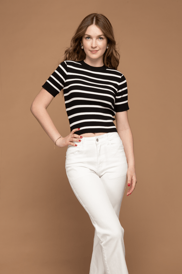 BLUSA TEJIDA DE RAYAS - Ferriano Store