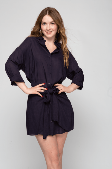 VESTIDO CAMISERO LINO - Ferriano Store