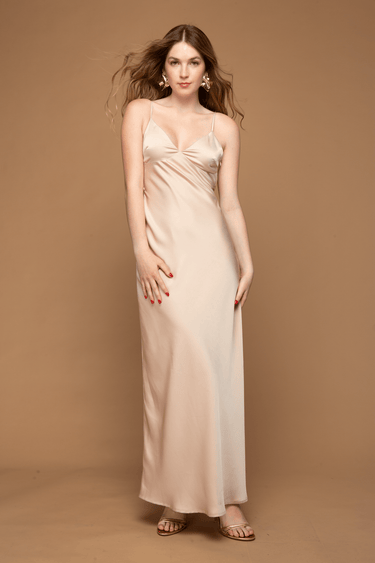 VESTIDO SATINADO TIRANTES - Ferriano Store