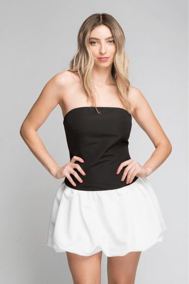 VESTIDO STRAPLESS AGLOBADO - Ferriano Store